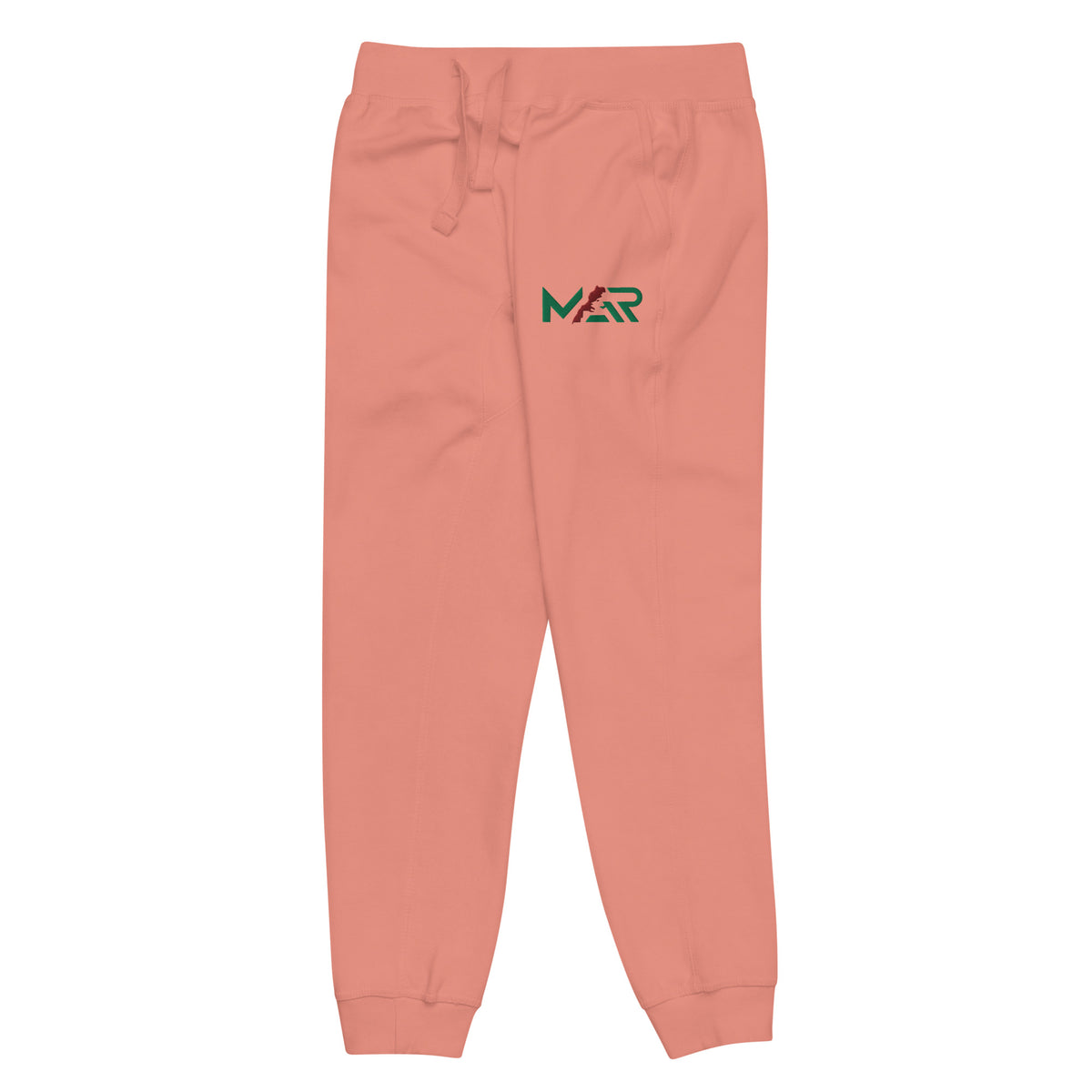 Pantalon de survêtement MAR brodé en molleton rose unisexe
