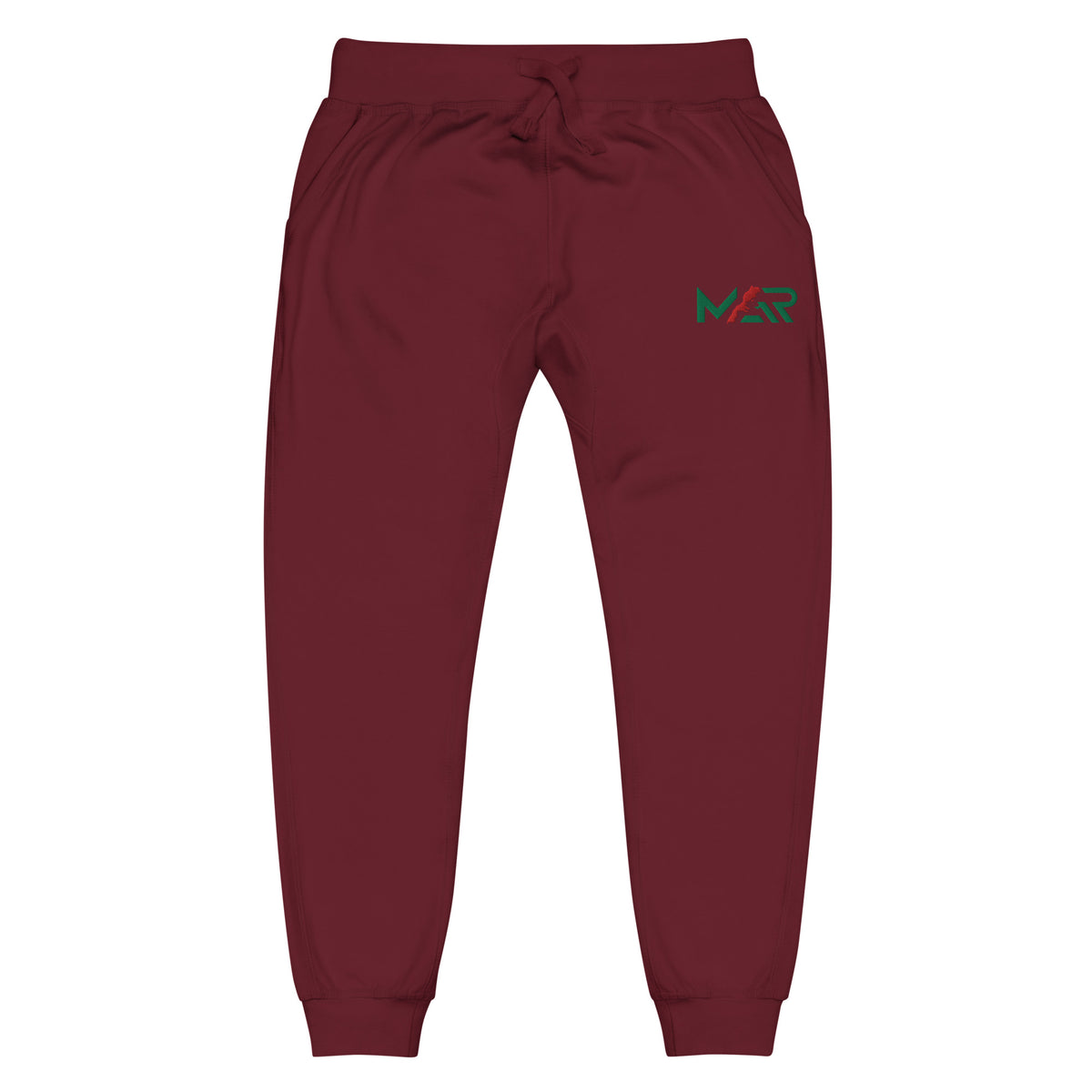 Pantalon de survêtement MAR brodé en molleton Marron unisexe