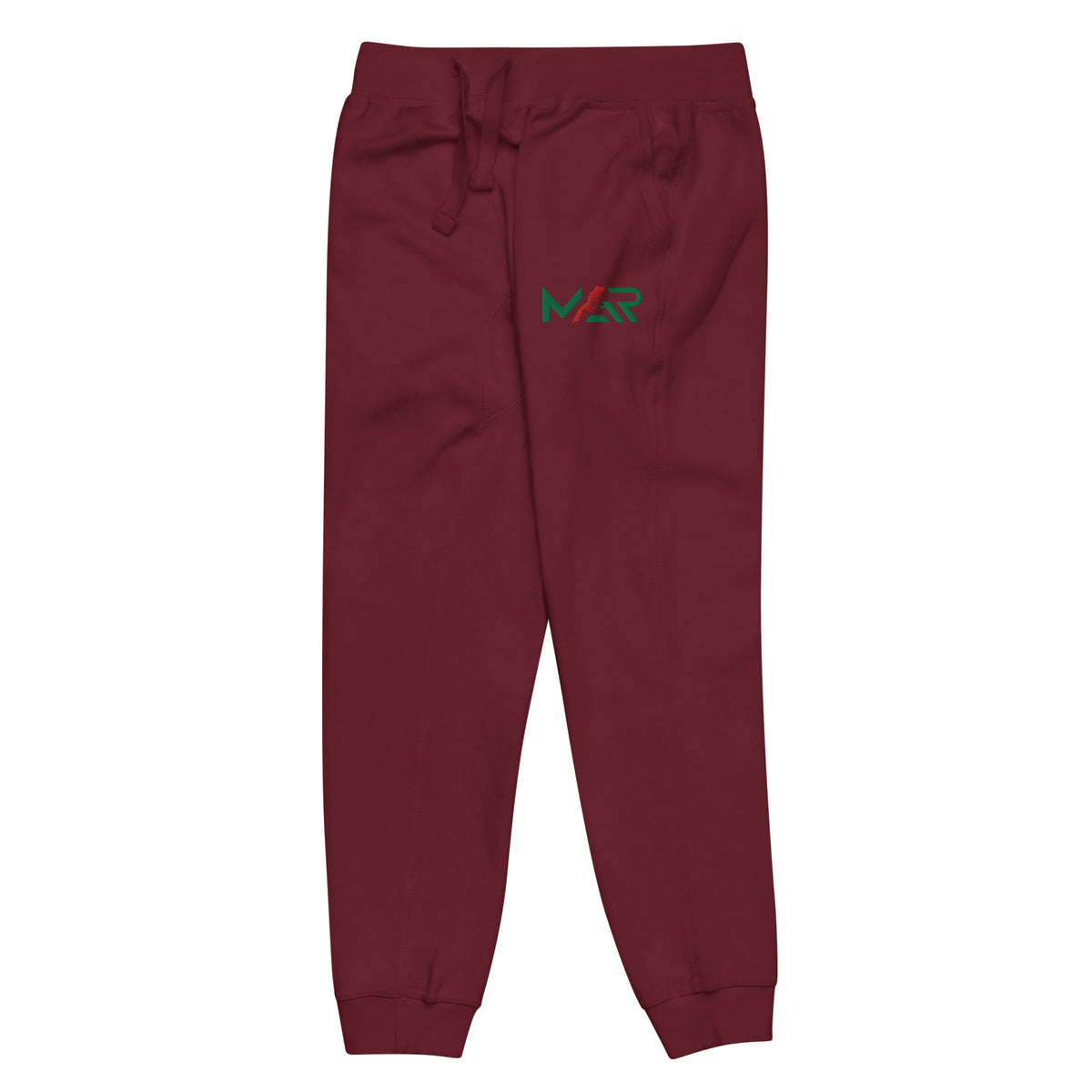 Pantalon de survêtement MAR brodé en molleton Marron unisexe
