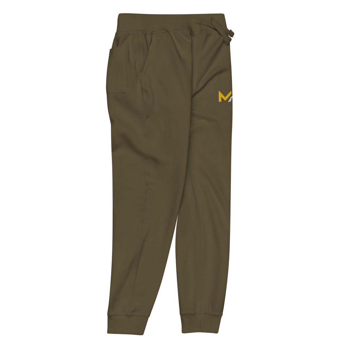 Pantalon de survêtement MAR brodé en molleton vert olive