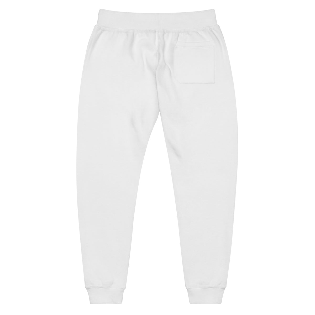 Pantalon de survêtement MAR brodé en molleton blanc unisexe