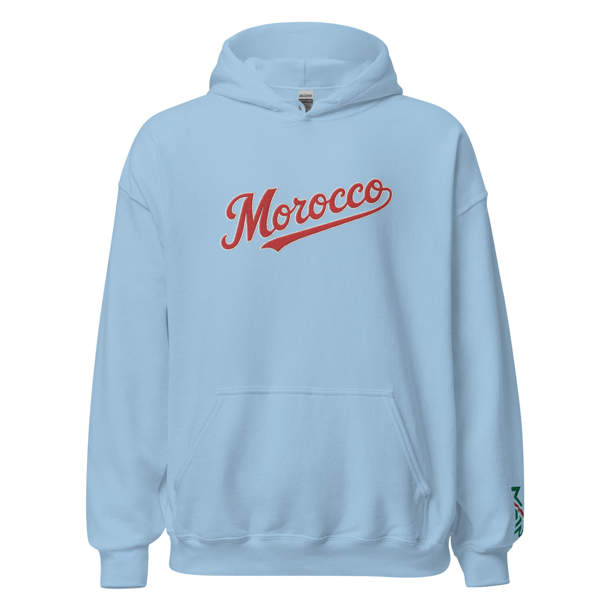 Sweat à capuche bleu Morocco Brodé