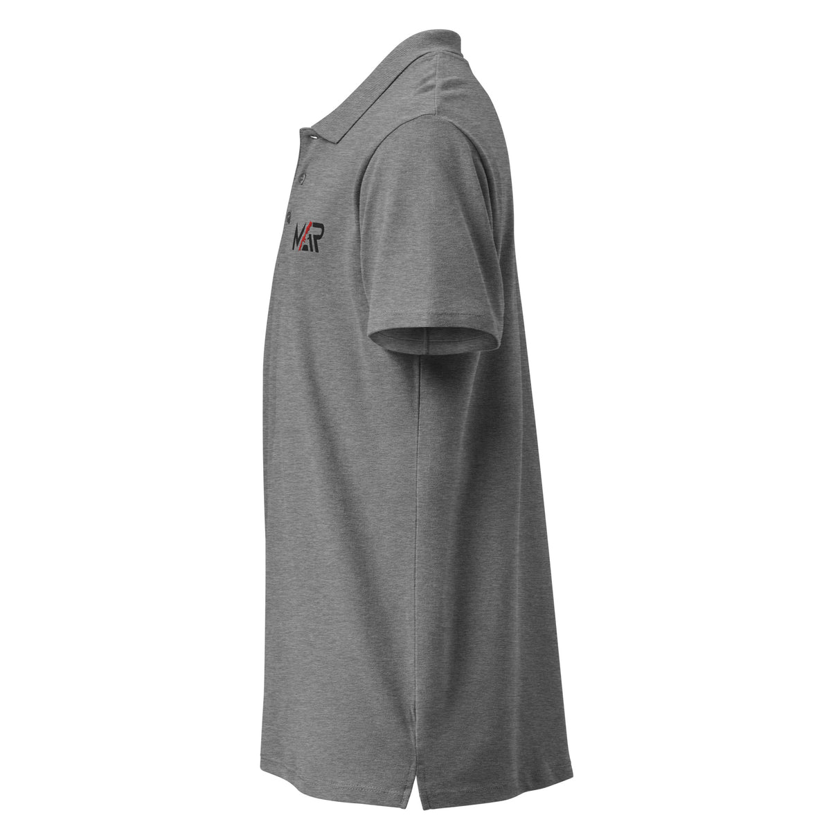 Polo MAR gris claire brodé unisexe