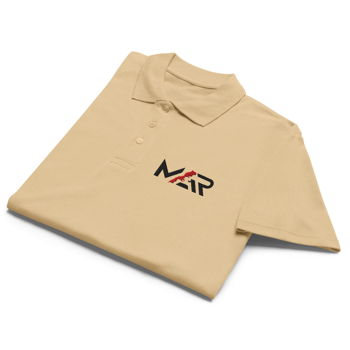 Polo MAR beige brodé unisexe