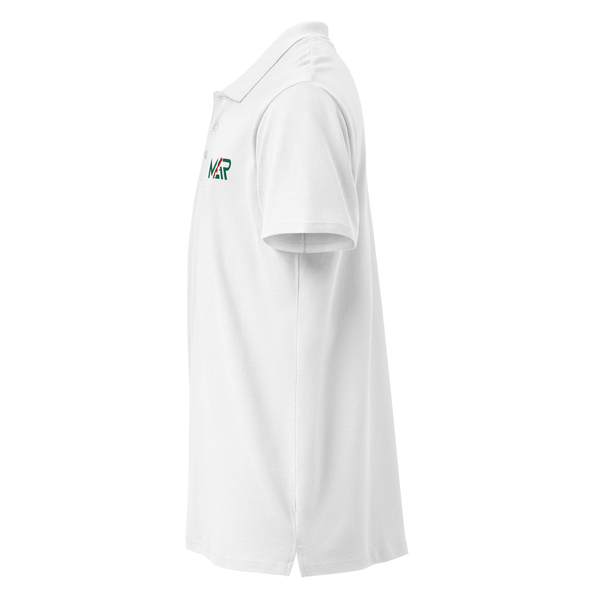 Polo MAR blanc brodé unisexe
