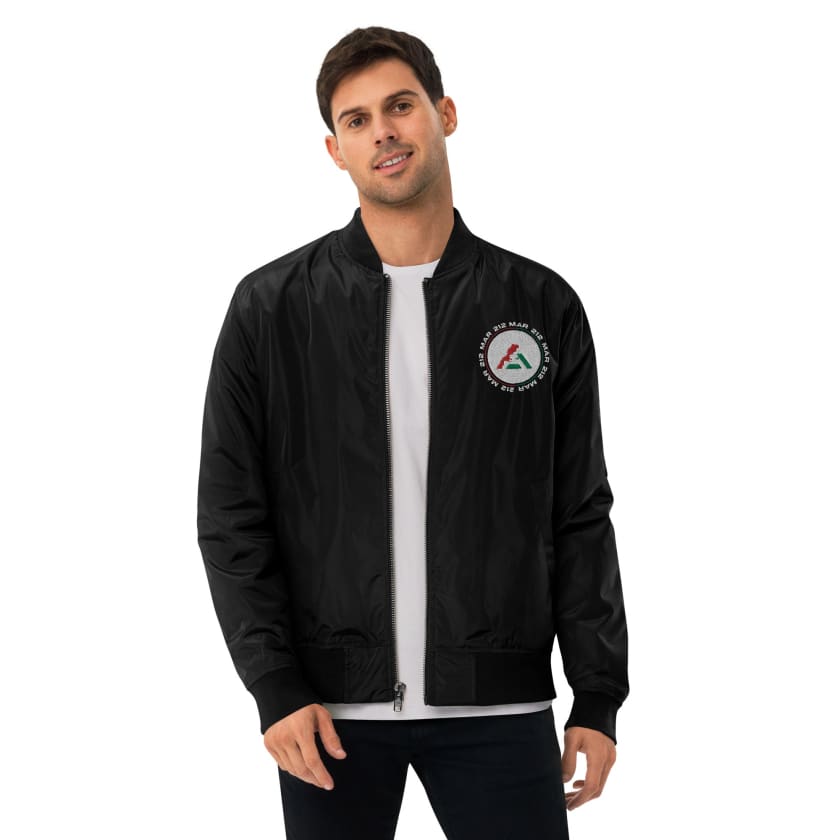 Veste bomber MAR 212 Brodé unisexe noir