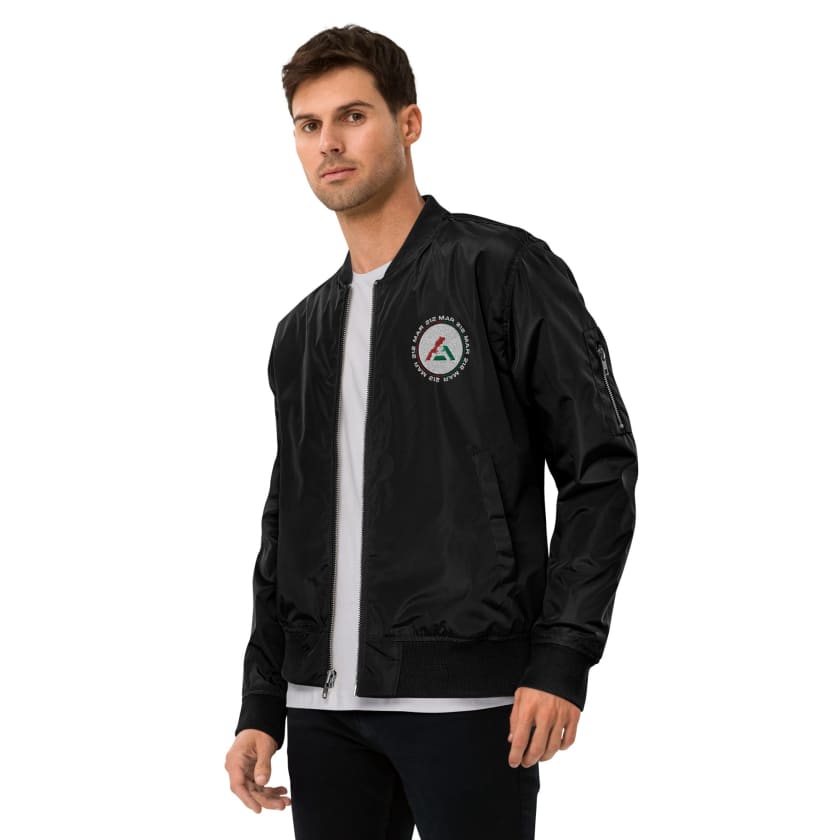 Veste bomber MAR 212 Brodé unisexe noir