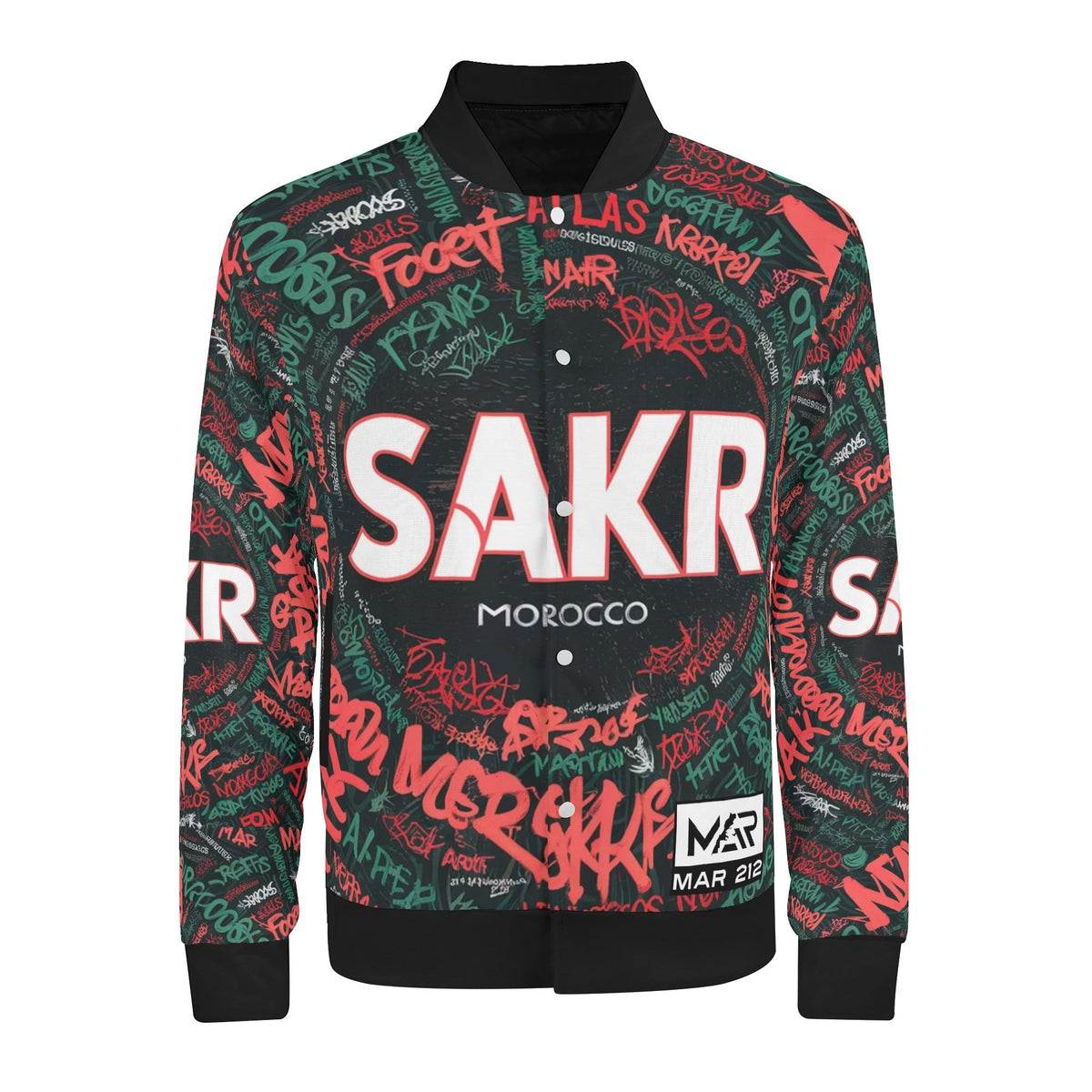 Veste de baseball SAKR MOROCCO unisexe Varsity