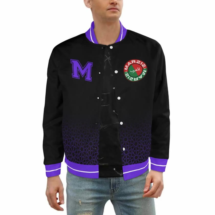 Veste Morocco Noir Varsity unisexe