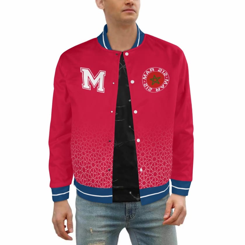 Veste Morocco rouge Varsity unisexe