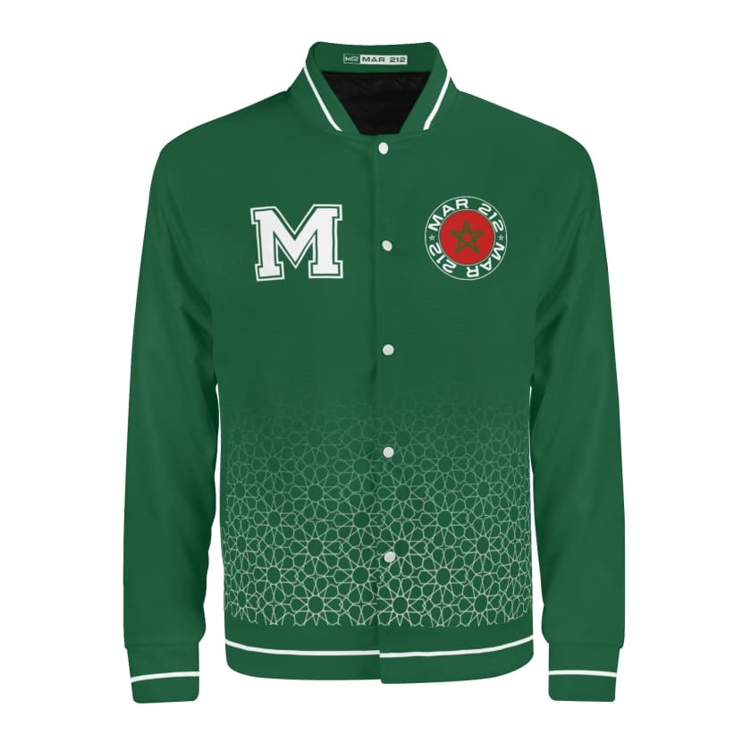 Veste Morocco verte Varsity unisexe