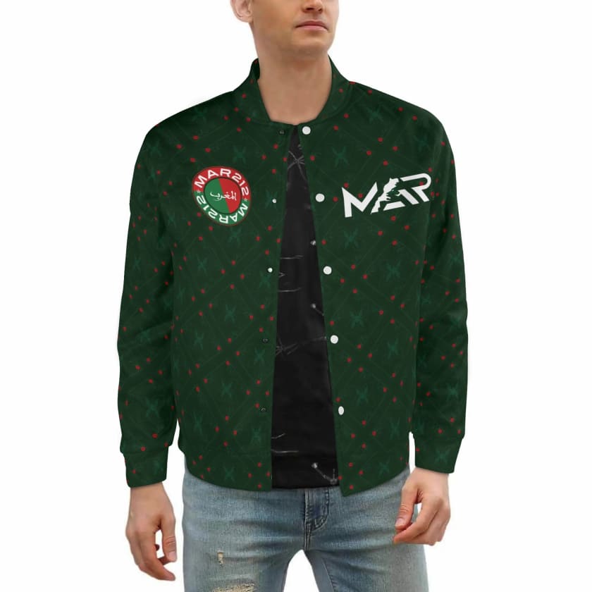 Veste Morocco verte Varsity unisexe