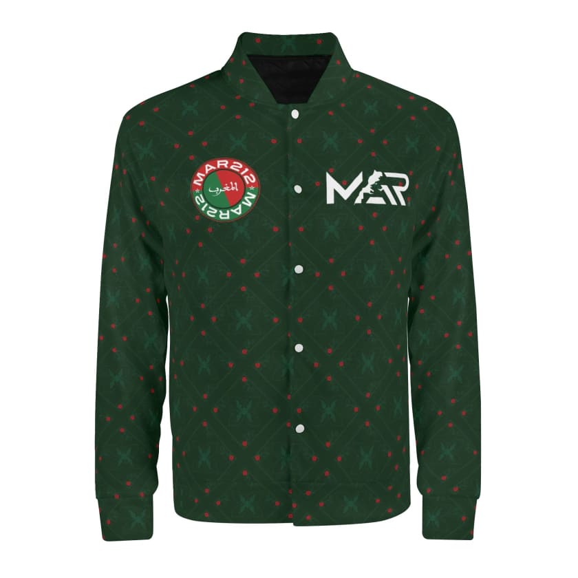 Veste Morocco verte Varsity unisexe