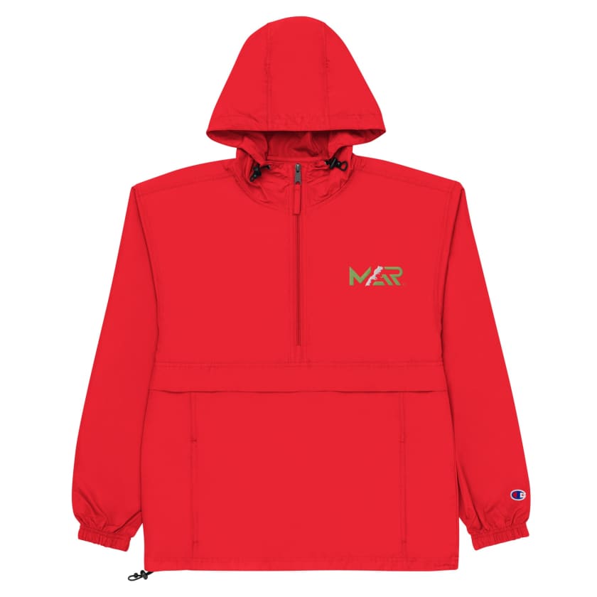 Veste Pliable Champion Logo MAR blanc Rouge Brodée
