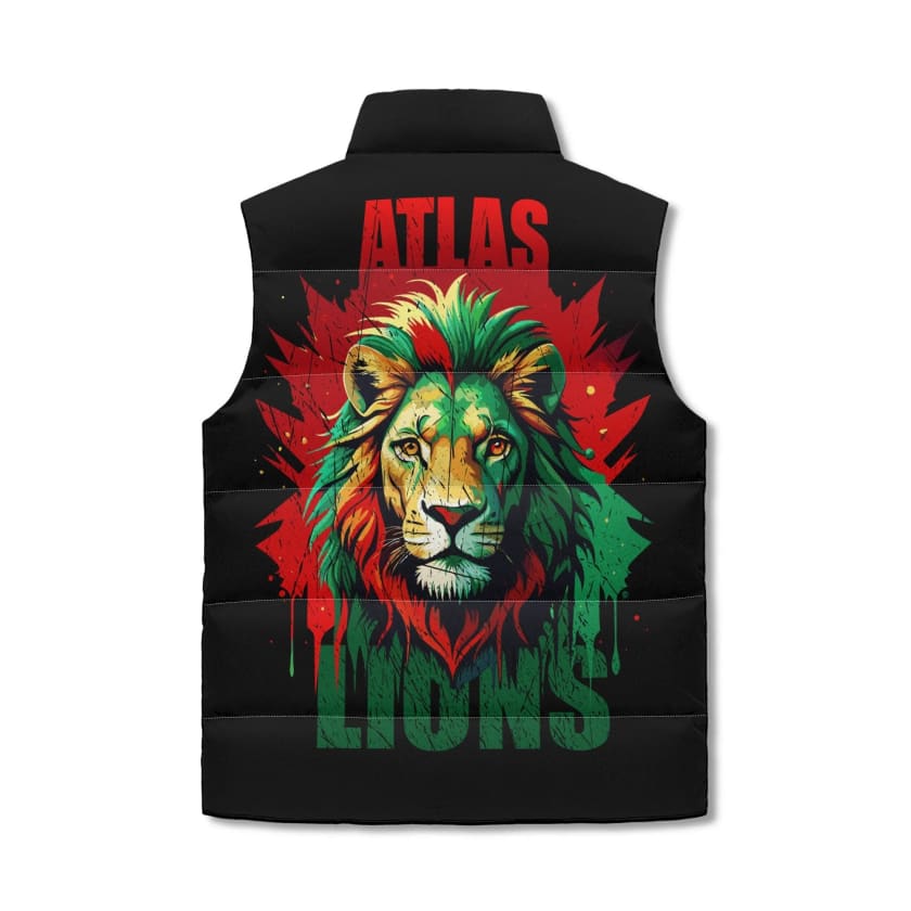 Veste polaire noire MAR Lion de l’Atlas unisexe