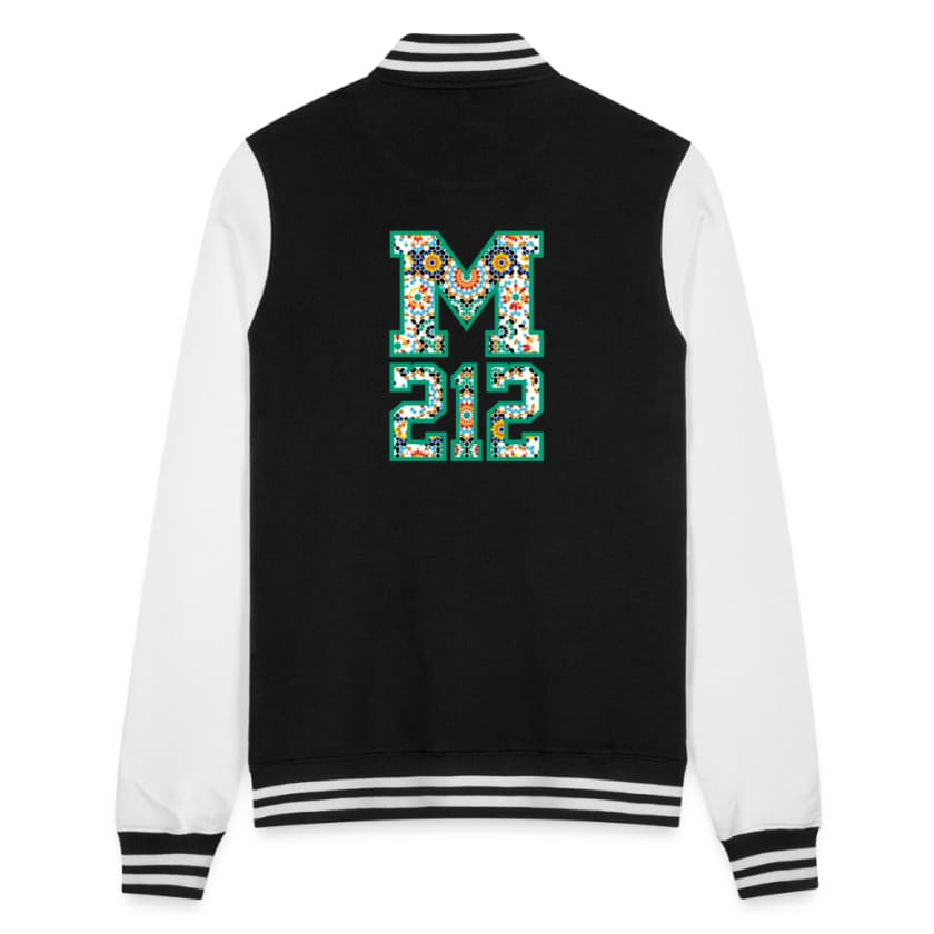 Veste Teddy - noir/blanc