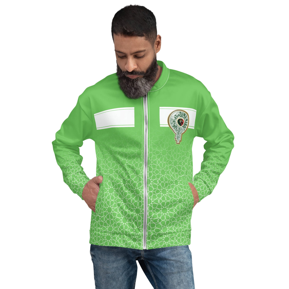 Veste verte Collection Mosaïque unisexe