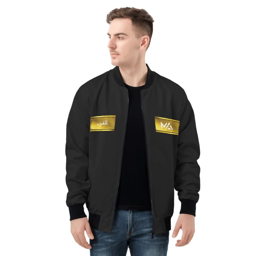 Veste zippée MA noir pour hommes