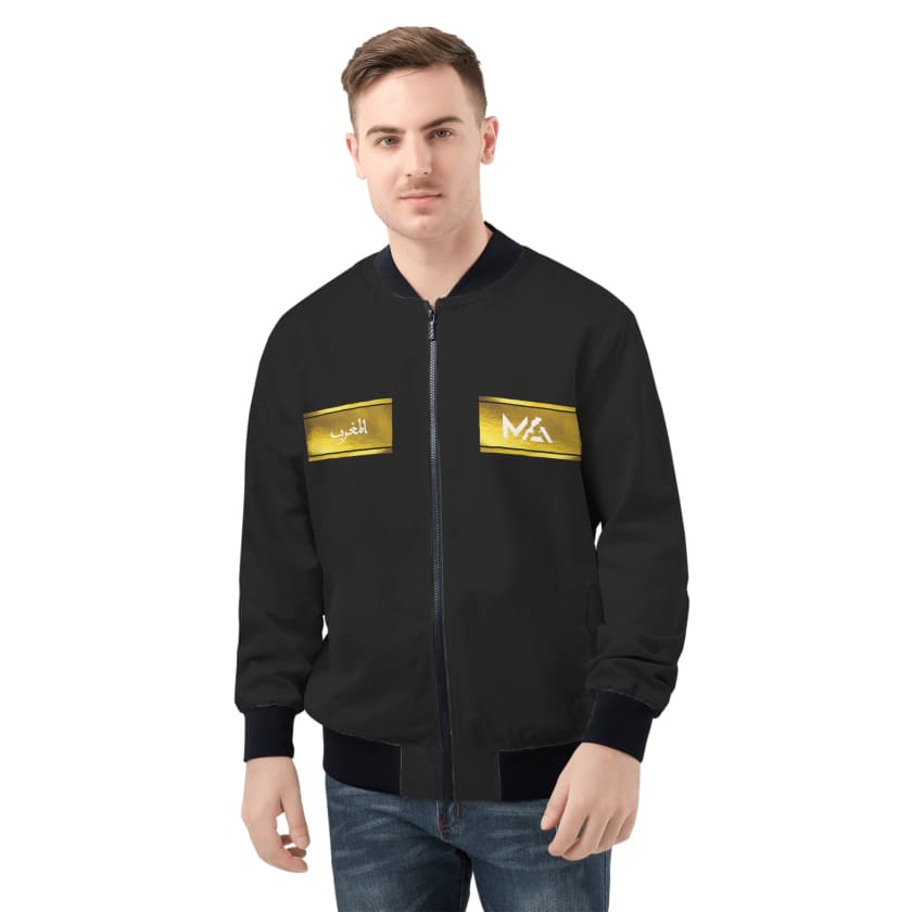 Veste zippée MA noir pour hommes