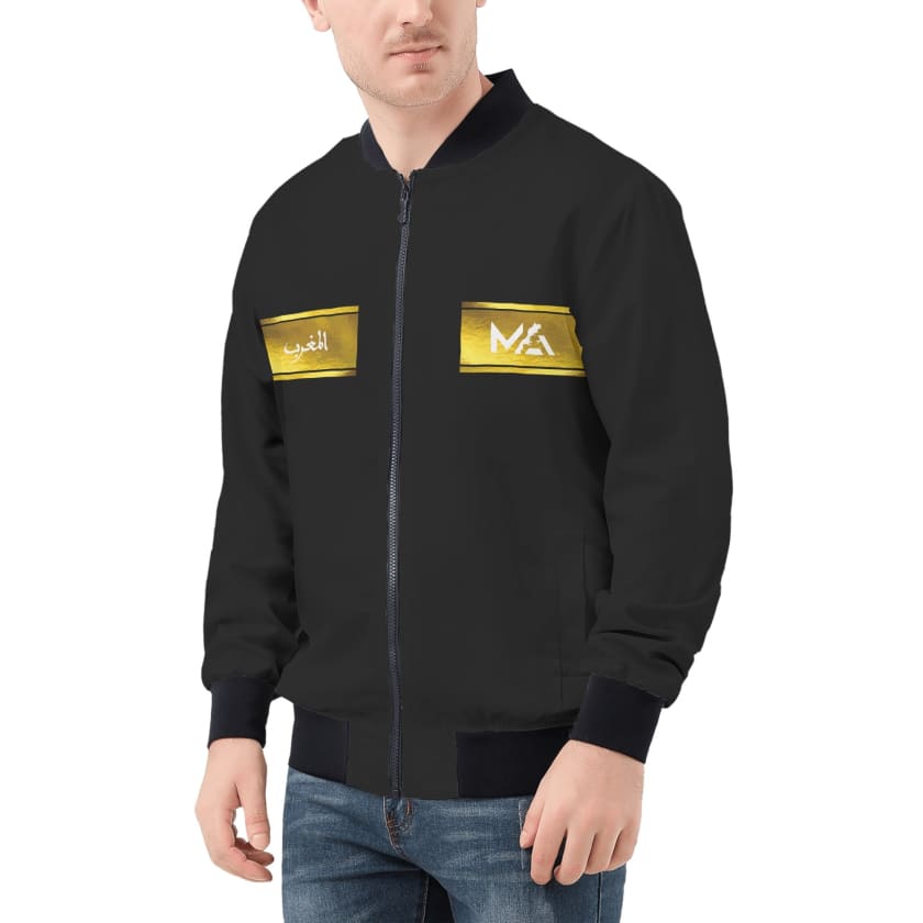 Veste zippée MA noir pour hommes