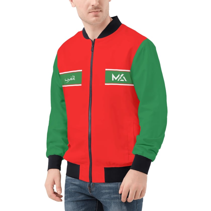 Veste zippée MA rouge pour hommes