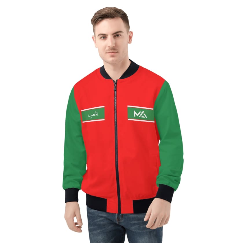 Veste zippée MA rouge pour hommes