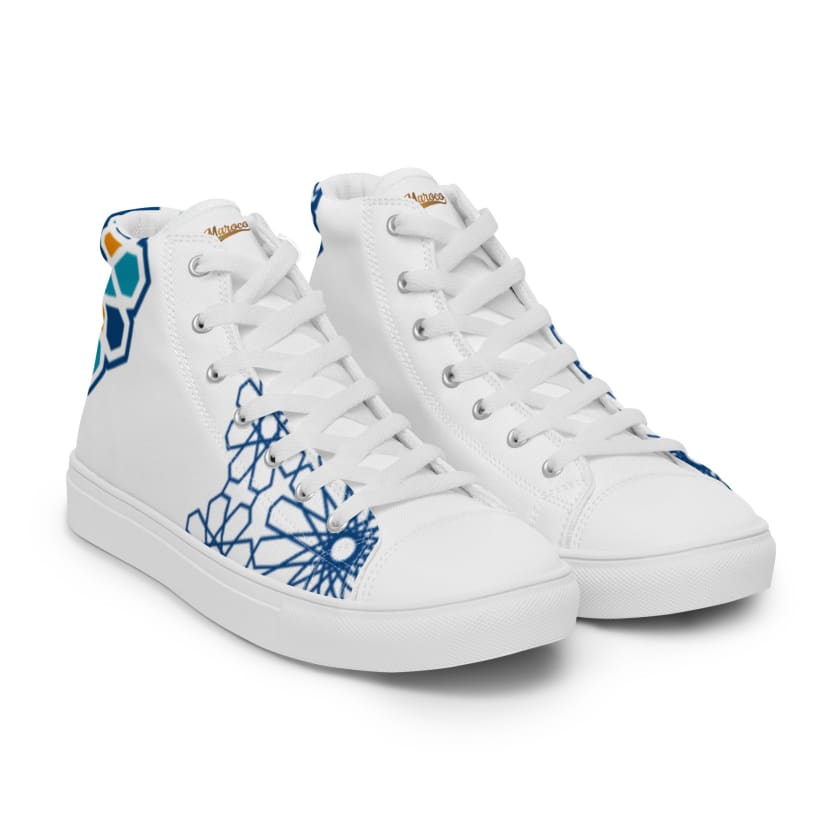 Chaussures Motif Zellige Marocain en toile haut de gamme