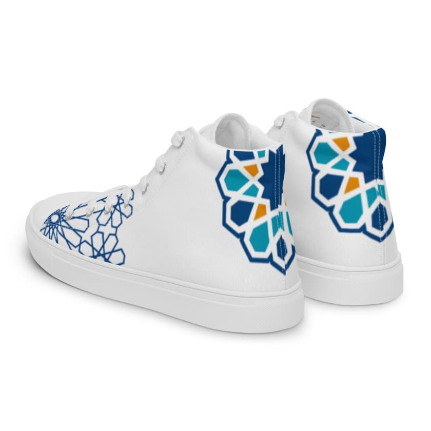 Chaussures Motif Zellige Marocain en toile haut de gamme