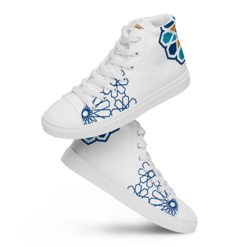 Chaussures Motif Zellige Marocain en toile haut de gamme