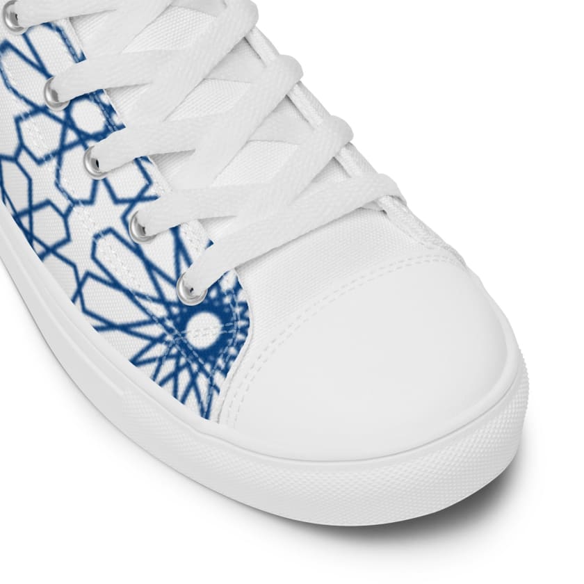 Chaussures Motif Zellige Marocain en toile haut de gamme