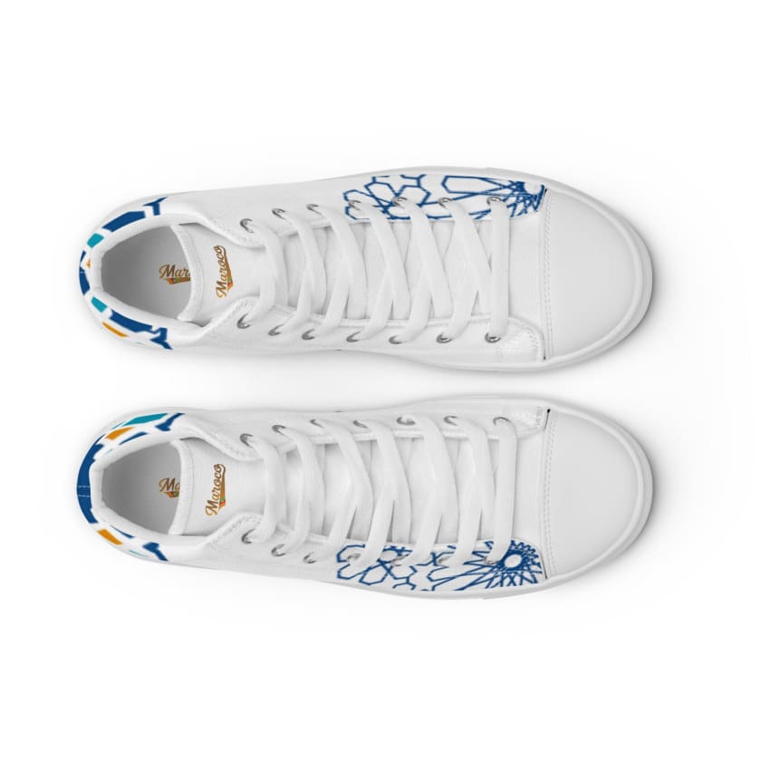 Chaussures Motif Zellige Marocain en toile haut de gamme