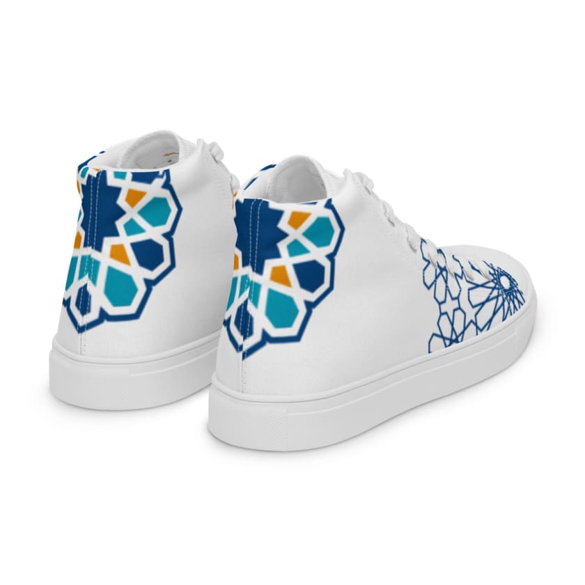 Chaussures Motif Zellige Marocain en toile haut de gamme