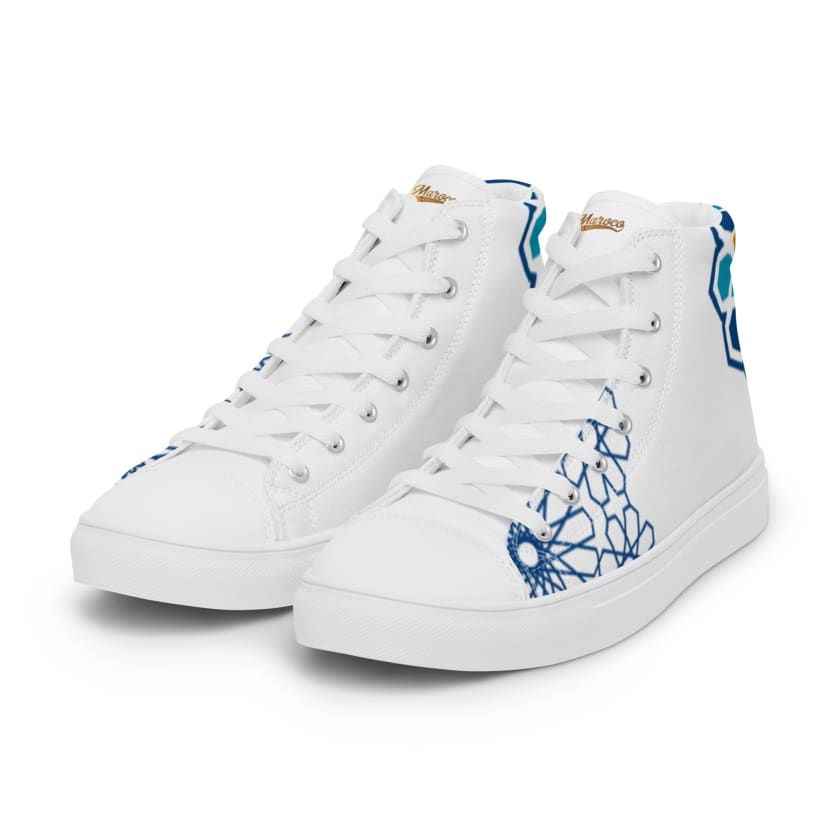 Chaussures Motif Zellige Marocain en toile haut de gamme