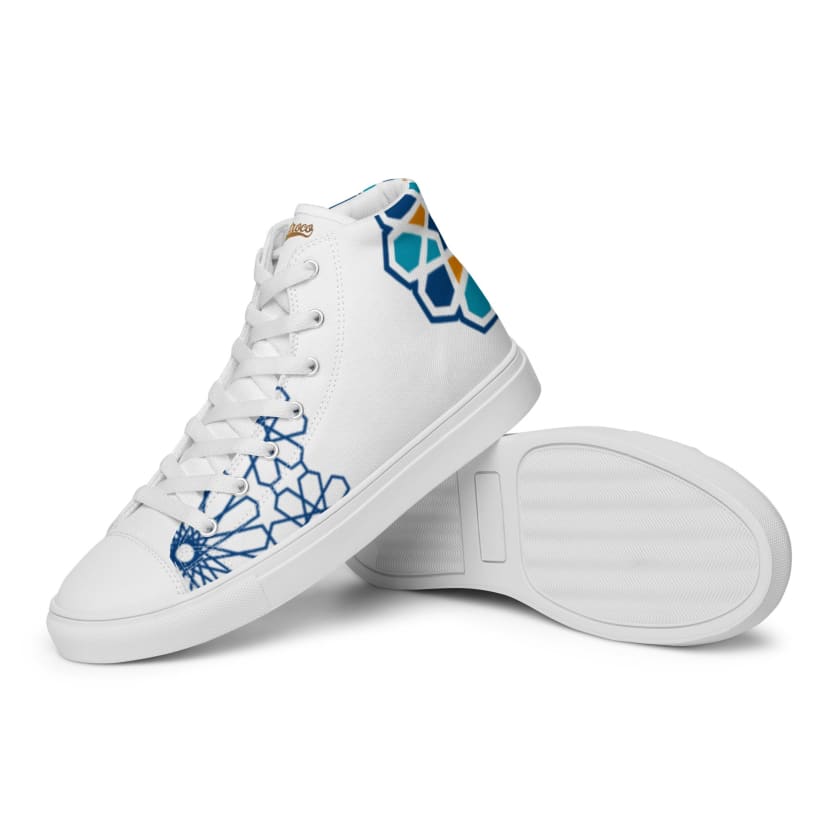 Chaussures Motif Zellige Marocain en toile haut de gamme