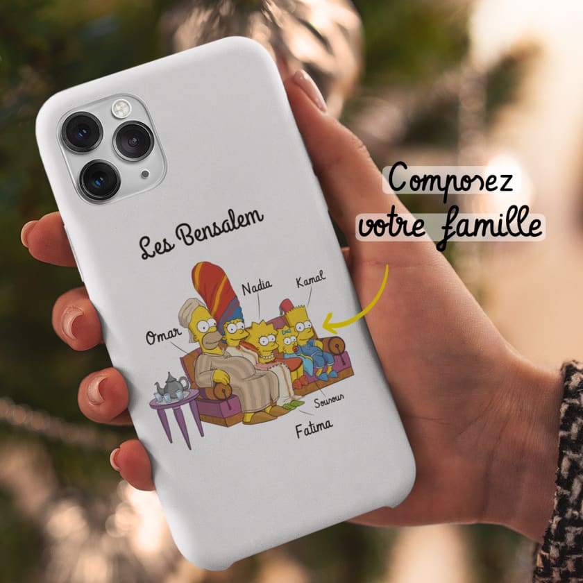 Coque de téléphone personnalisée Composez votre famille |