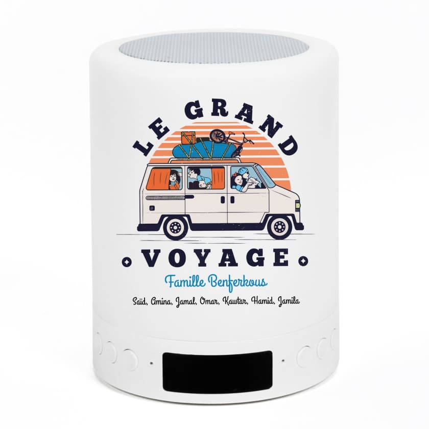 Lampe personnalisée Famille Marocaine le grand voyage au