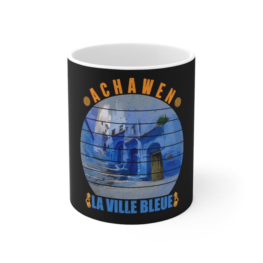 Mug Achawen la ville bleue Maroc - 11oz - Mug