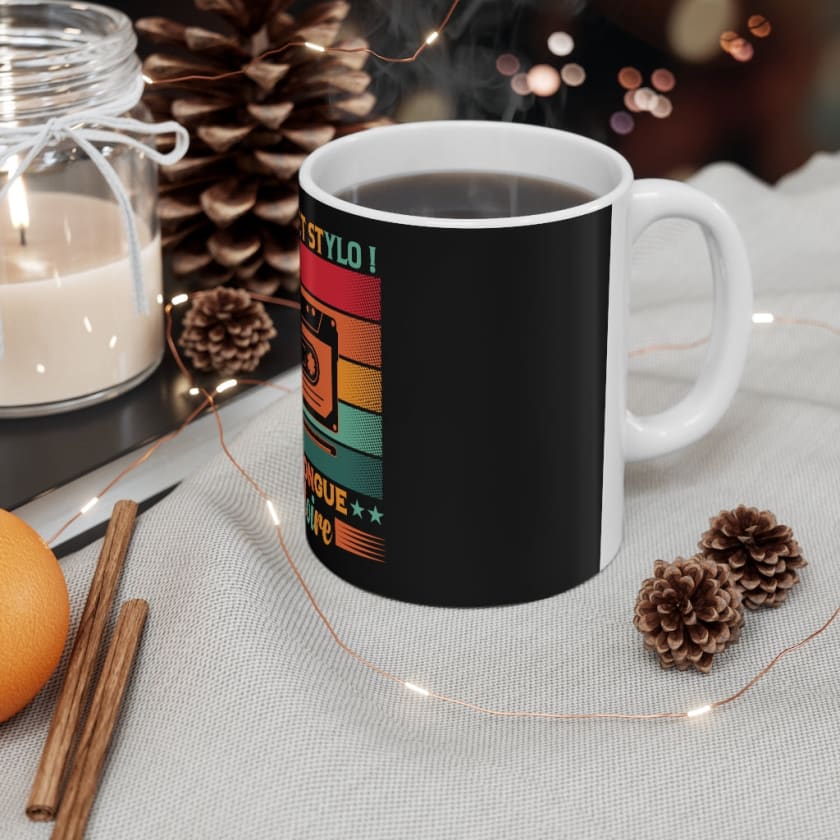 Mug Cassette et stylo - 11oz - Mug