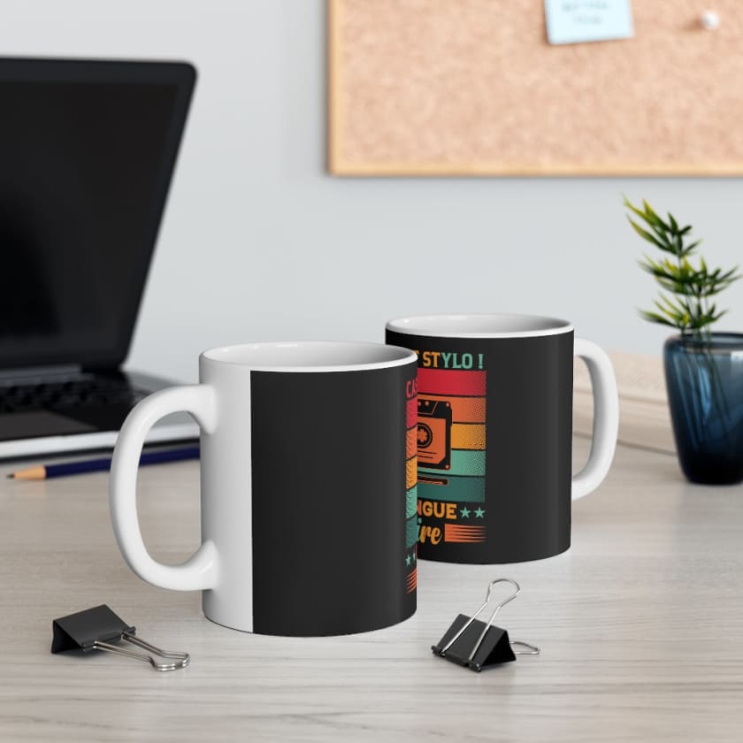 Mug Cassette et stylo - 11oz - Mug