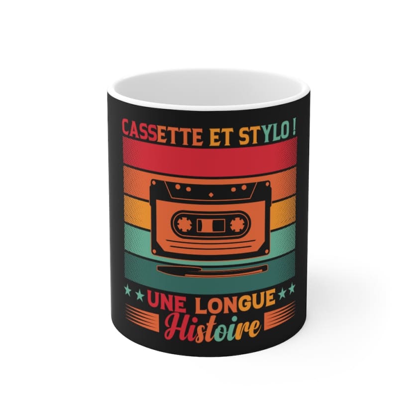 Mug Cassette et stylo - 11oz - Mug