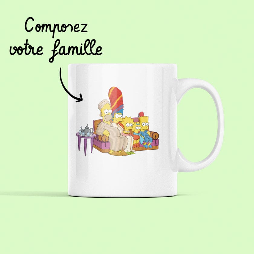 Mug Famille personnalisée cartoon Marocaine | Maroco la