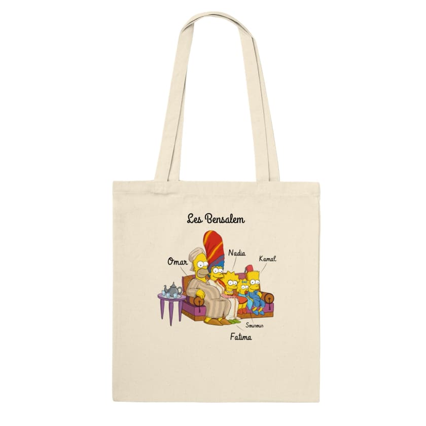 Sac fourre-tout Tote bag personnalisé Famille Marocaine