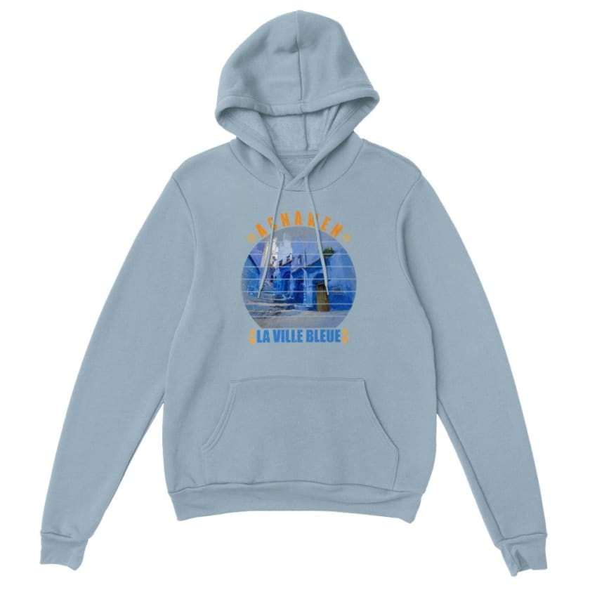 Sweat à capuche Achawen la ville bleue Maroc - Light Blue / 