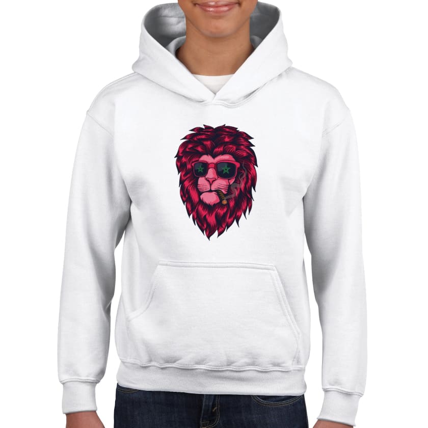 Sweat à capuche Lion Marocain avec lunettes enfant | Gelato