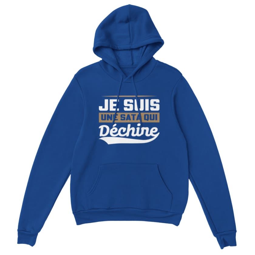 Sweat à capuche Sata qui déchire - Royal / S - Print 