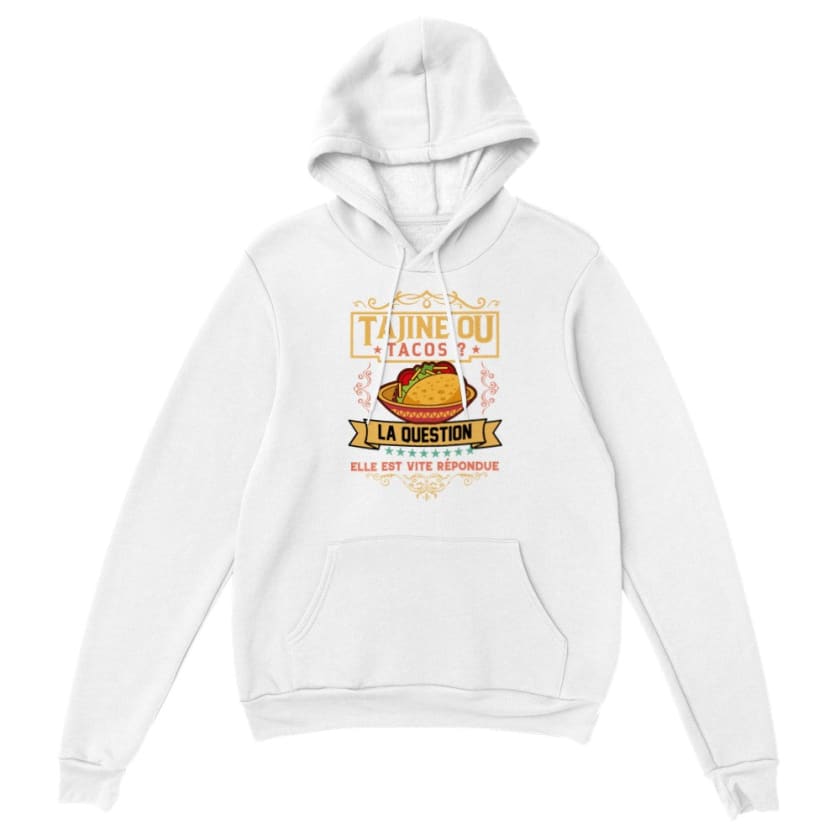 Sweat à Capuche Tajine ou tacos - White / S - Print Material