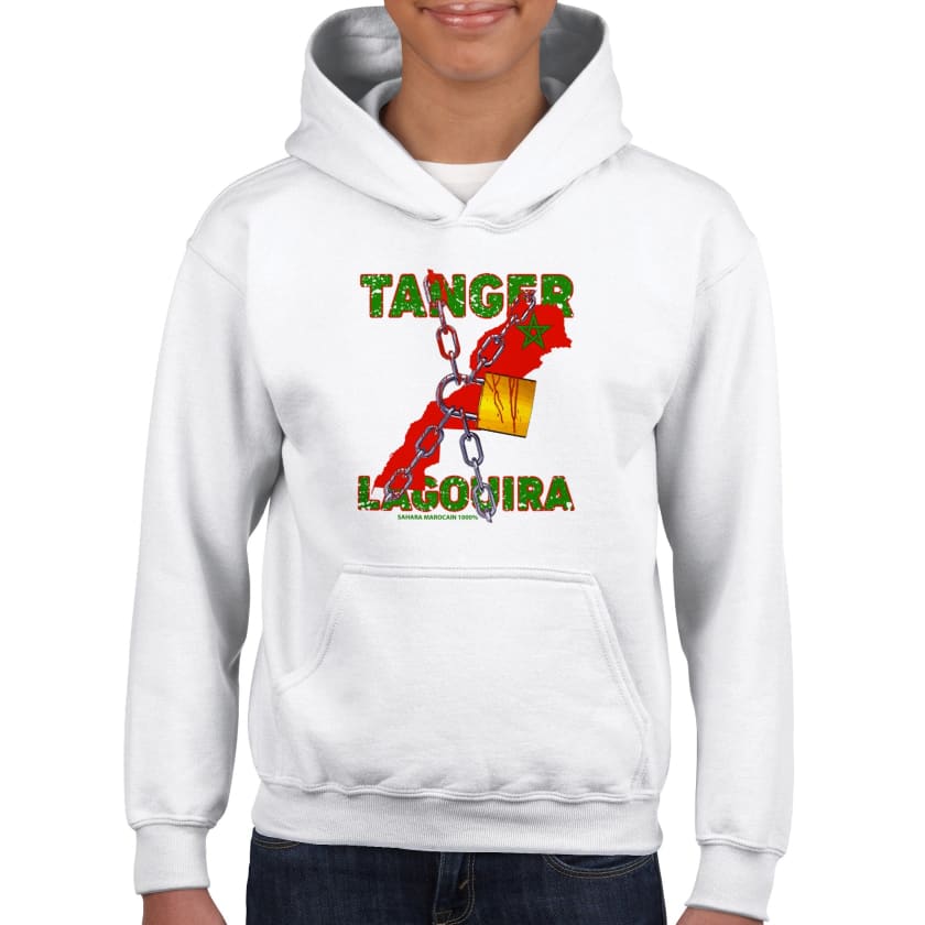 Sweat à capuche Tanger Lagouira sahara Marocain 1000% enfant