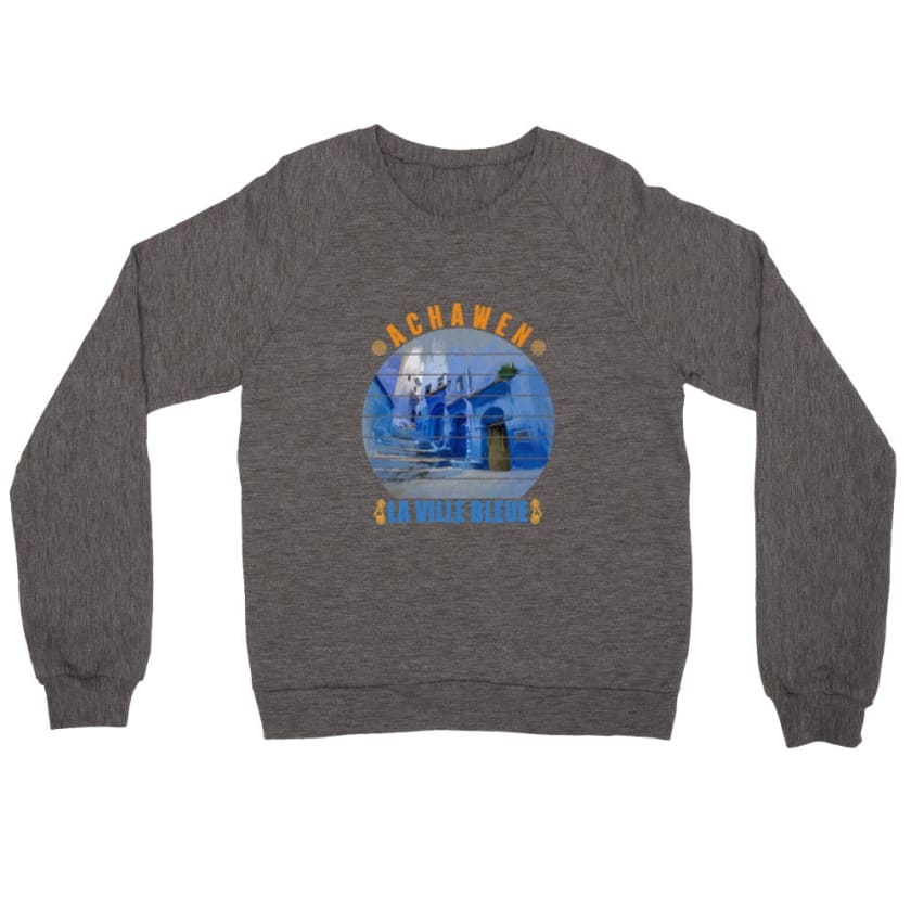 Sweat Achawen la ville bleue Maroc - Charcoal Heather / S - 