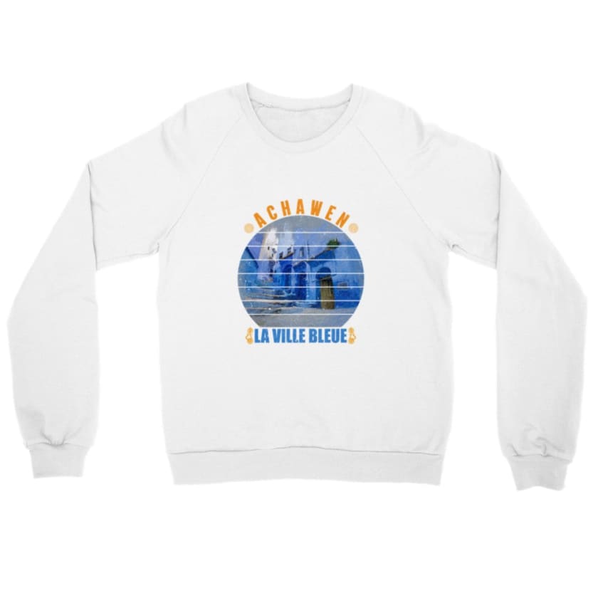 Sweat Achawen la ville bleue Maroc - White / S - Print 