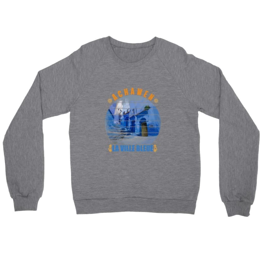 Sweat Achawen la ville bleue Maroc - Heather Gray / S - 